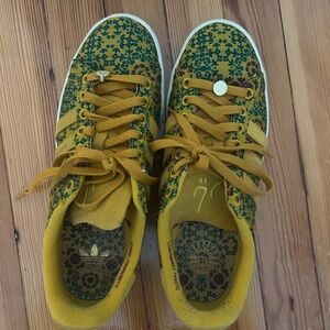 Adidas X Yara Shahidi Yellow and Green Patterned Sneakers